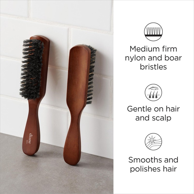 Diane Reinforced Boar Bristle Styling Brush for Men and Barbers