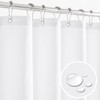 Felisa Long Fabric Shower Curtain Liner with 6 Magnets,72W x