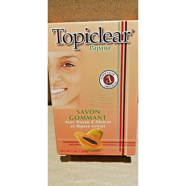 Topiclear Papaya Exfolianting  Soap 7.0 oz/Jabon Topiclear De papaya 7.0 oz