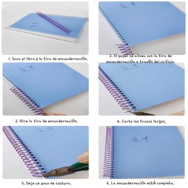 100 Bobinas de Encuadernación en Espiral de 48 Bucles, Lomos de Encuadernación de Plástico de Papel A4 de Paso 4:1, con Capacidad de 40 Hojas y 8 Mm de Diámetro (BLACK)