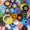 75 Grams Mixed Millefiori Glass Pebbles Mosaics Size 8-12mm Approx