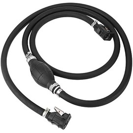Fuel Line Assembly, Marine Johnson 3/8in Boat Motor Fuel Gas Hose Line Assembly Primer Bulb Connector Black