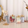 SUMTree 4 Pcs Apothecary Jars Cotton Ball & Swabs Holder