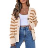 EVALESS Womens Striped Christmas Cardigan Sweaters Trendy 2024 Fall Winter