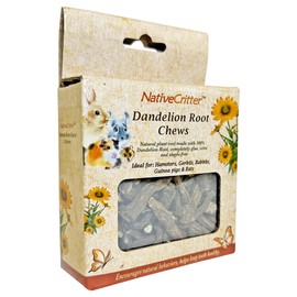Exotic Nutrition Dandelion Root - Fun & Unique Chew for Hamsters, Gerbils, Rabbits, Guinea pigs, Prairie Dogs, Chinchillas, Degus, Squirrels, Rats and other chewing small animals