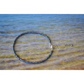 Shells by Patty 2-3 mm Peacock Freshwater Pearl & Italian .925 Sterling Silver 9" to 11"