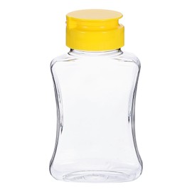 HARFINGTON 4pcs Plastic Honey Bottles 6oz 180ml Squeeze Honey Jars Bottle Leakproof Honey Dispenser Refillable Honey Containers with Flip Lid for Storing and Dispensing