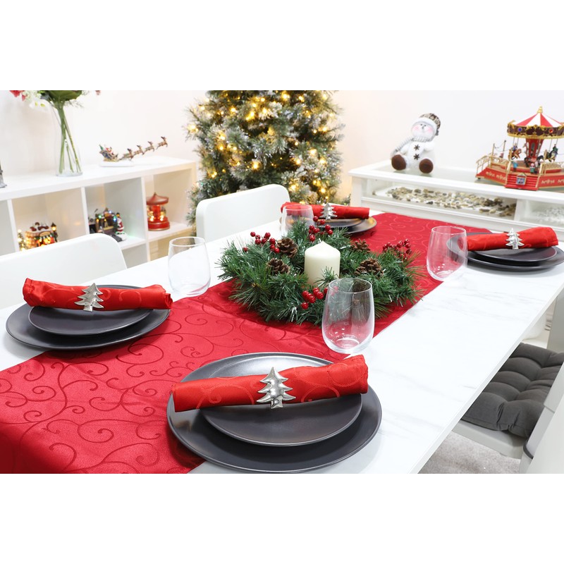 Christmas Concepts® Set of 4 Silver Napkin Rings – Luxury