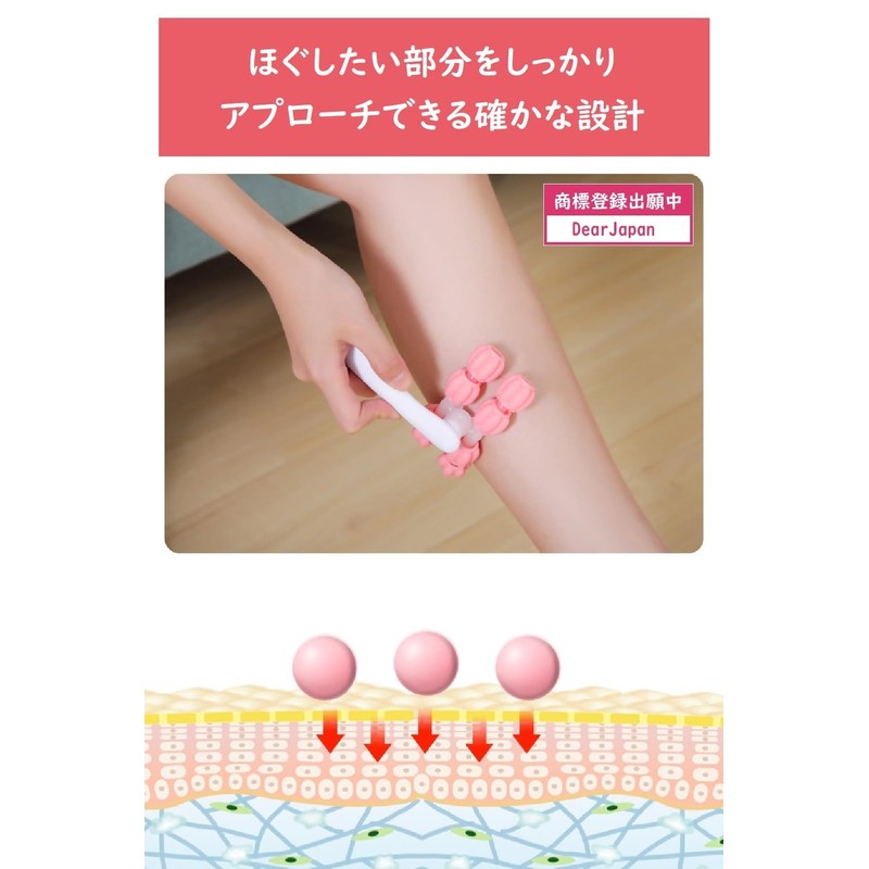 DearJapan Cellulite Roller Calf, Massage, One-Handed, Slimming Legs and Removing
