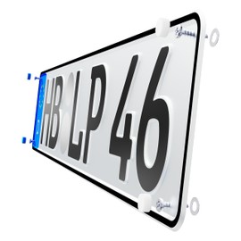 A0023 Kennzeichen Schrauben Kennzeichenbefestigung 4er Set 4,8 x 16 mit Abdeckkappen Befestigung für KFZ Nummernschild