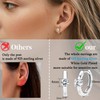 ZELORES 925 Sterling Silver Hoop Earrings for Women Round Square