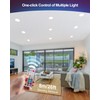 DUSKTEC Remote Control LED 6 Inch Canless Recessed Lighting RGBCW