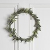 Lights4fun 32cm Frosted Eucalyptus Christmas Wreath Front Door & Indoor