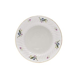 Lynns Paradise Serafina 8.25-Inch Soup Plate, Set of 6, Purple; Heavy Duty; Chip Resistant; Lead and Cadmium Free; Freezer to Oven Safe up to 500°F