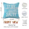 OTOUO Stay Salty Pillow Covers,Summer Coastal Beach Throw Pillow Covers