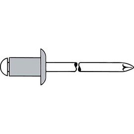 Gesipa Blind Rivets Aluminium/Steel / Standard Flathead 3 x 20 CM, Pack of 250
