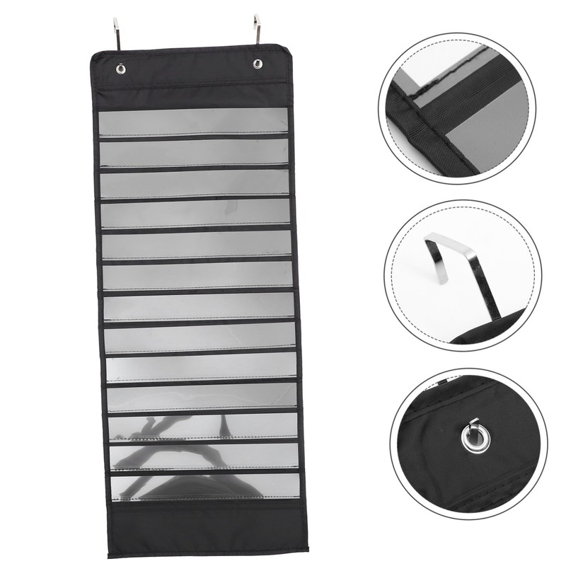 DOITOOL Daily Schedule Pocket Chart Classroom Organizer with Transparent Pockets