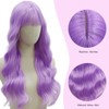 EVLYNN Long Natural Purple Wigs for White Women Light Purple