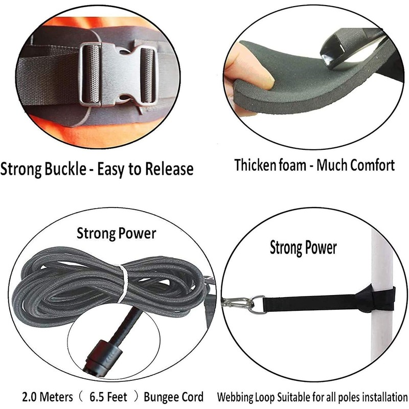 Premium Stationary Swim Bungee Training Belt/Swim Sports Resistance Leash/Swim Exerciser