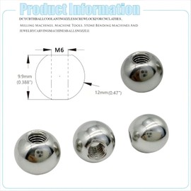 10 PCS M6 12mm 304 Stainless Steel Ball Coolant Nozzles (Screw Lock) For CNC Lathes, Milling Machine Tool Turrets and Tool Posts of Machining Centers Ball Coolant Nozzles (Model: HTBQ-12-M6-304)