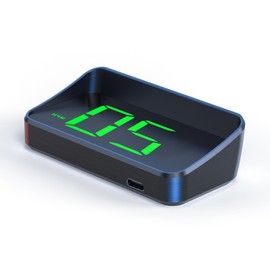 AZIJYV Head Up Display for Cars,Car HUD M2 Green,GPS Speedometer Equipped with Speed, Automatic Sensitivity Adjustment,Mile Speed Unit Display,Plug and Play Suitable for All Cars