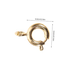 DOITOOL 50Pcs Spring Ring Clasp Metal Round Necklace Clasps for Jewelry Making Convenient Spring Mechanism for DIY Bracelets and Necklaces for Everyday and Special Occasions