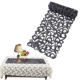 ieron Rectangle Hollow Felt Table Runner Tablecloth Mats Placemats Felt Tablecloth Runner Table Mats For Home Kitchen Decoration（40x11 Inches）