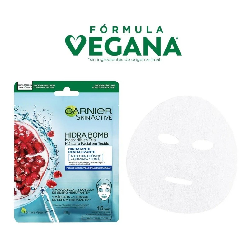 Garnier Mascarilla Facial Granada Con Ácido Hialurónico Tipo de piel