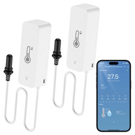 WIOONI WLAN Thermometer Hygrometer Indoor with App Pack of 2