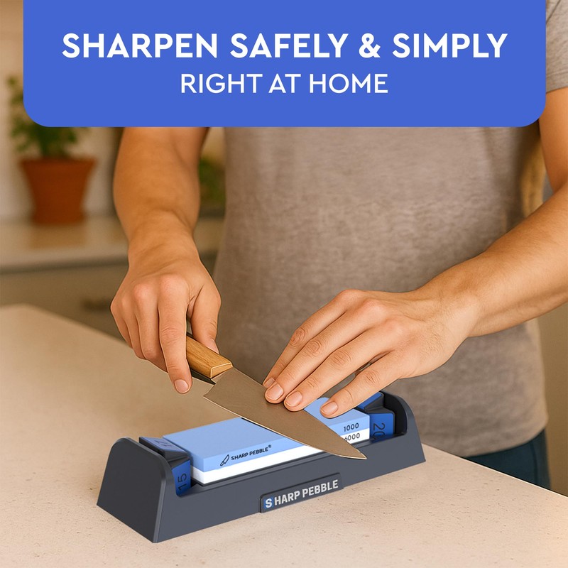 Sharp Pebble Complete Whetstone Knife Sharpening System – 1000/6000 Grit
