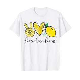 Peace Love Lemon Farmer Cocktails Lover Fruits Women T-Shirt