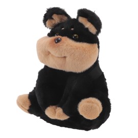 Partuto Car Tissue Holder Car Tissue Box Organizer Plush 11.81"x9.06"x5.51" Black Brown 1 Pc