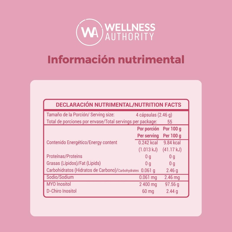Femme Authority | Myo & D-Chiro Inositol 40:1| 220 Cápsulas