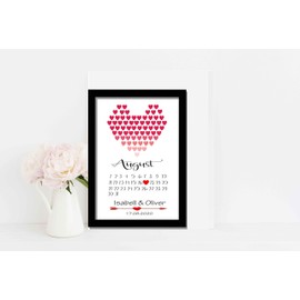 Valentinstag Geschenk-idee Personalisiert für SIE IHN/Freundschaft Jahrestag für Freund/Freundin Männer - Bild mit Rahmen & Poster für Sie Ihn