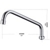 Favorpo 12 Inch Swivel Spout Replacement for Commercial Sink Faucet