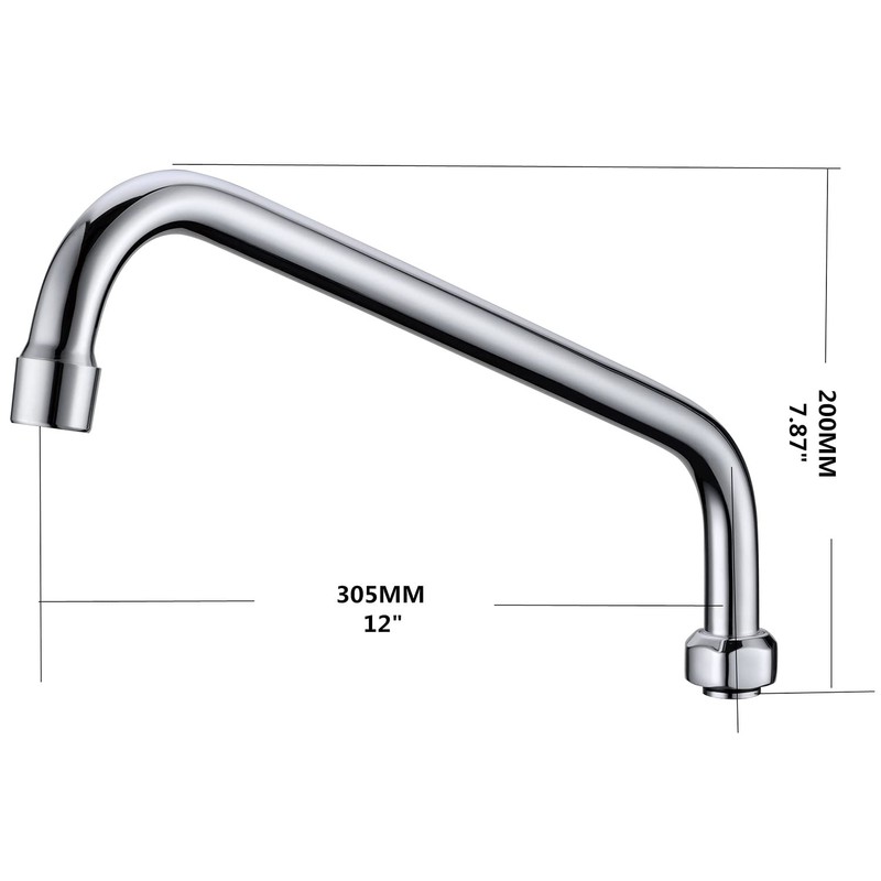 Favorpo 12 Inch Swivel Spout Replacement for Commercial Sink Faucet