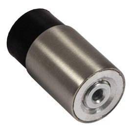 Gedotec Design Stainless Steel Door Stop Rubber Buffer for Wall Mounting – Modern, Depth: 48 mm, 16 mm Rubber Pad, Sturdy Wall Buffer Including Mounting Material, 1 Piece – Wall Door Buffer for