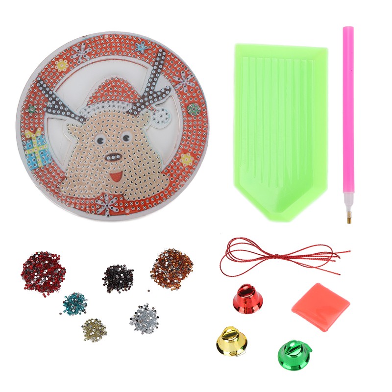 Rhinestone Painting Christmas Cute Elk Pendant DIY Relaxing Ornaments for