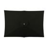 Island Umbrella Nassau 6.5-ft x 10-ft Rectangular Market - Black