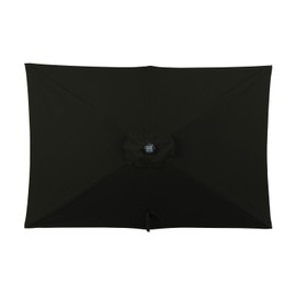Island Umbrella Nassau 6.5-ft x 10-ft Rectangular Market - Black