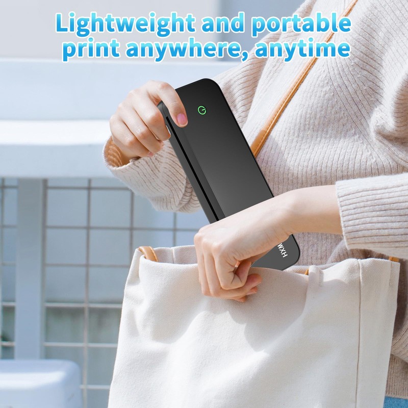 Portable Printers Wireless for Travel,Thermal Bluetooth Inkless Mini Printer Compatible
