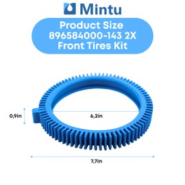 896584000-143 2X Front Tires Kit with Super Hump Replacement for Aquanaut 200, Hayward AquaNaut 450 and Hayward Phoenix, Aquanaut 400 Four Wheel Cleaners, 4 Wheel Hayward Pool Cleaner Poolvergnuegen