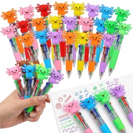 houlishu Mini Multicolor Ballpoint Pens, 25 Count Colorful Writing Pens for Office Stationery Daily Use