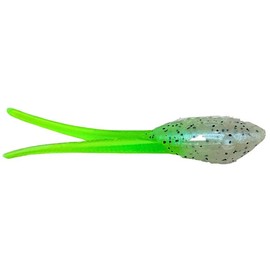 ATX Wicked Shad - Color: ATX Milk/Green Tail, Size: 1.5”