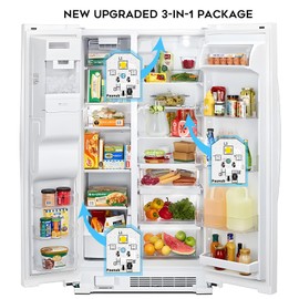 New Upgraded WR55X11132 Refrigerator Bulb Light Replacement Led Compatible WR55X25754 WR55X26486 WR55X30602 EAP12172918 4590213 AP6261806 PS12172918, No-Include Plastic Cover, Waterproof, 3PCS IN One