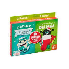 Chuckle & Roar - Slap Jack Frost & Christmas Coal Old Maid - 2 Game Pack That's Perfect for Cozy Family Game Nights