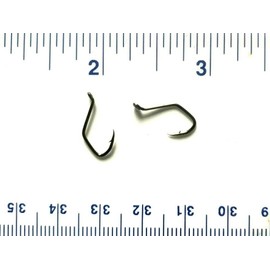 100 Gerry's Tackle Black Chrome Sickle Octopus Fish Hooks Size 10