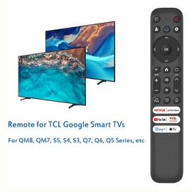 Remote Control Replacement for TCL Google TV, RC813 Remote for TCL QM8/QM7/S5/S4/S3/Q7/Q6/Q5 4K UHD FHD HDR LED QLED QD-MiniLED Smart TVs (NO Voice Function)