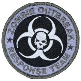 Unbranded ZOMBIE OUTBREAK RESPONSE TEAM BIOHAZARD SKULL TACTICAL ACU LIGHT HOOK PATCH