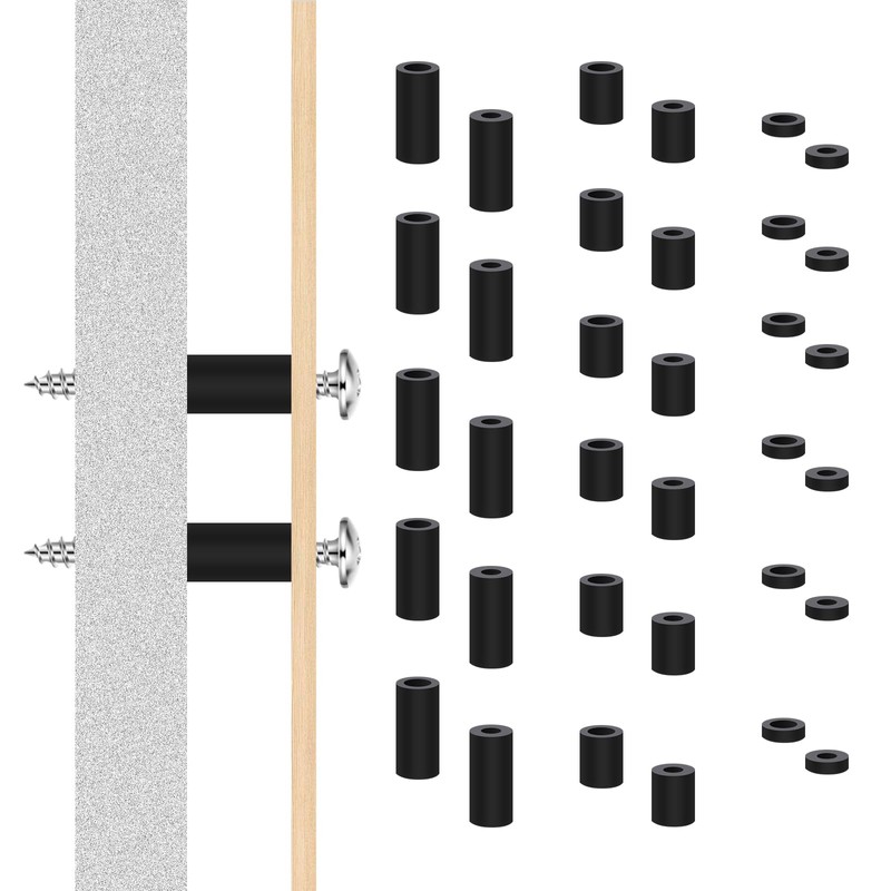 1000pcs ABS Round Spacer Washer Assortment Kit, M3 M4 Nylon